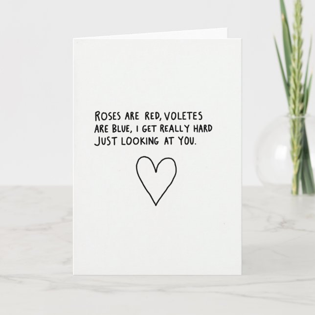 Roses Are Red Dirty Adult Card (Front)