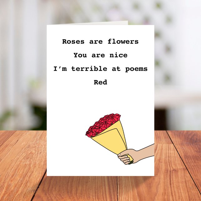 Roses are red funny poem Valentine’s Day  Holiday Card (Creator Uploaded)