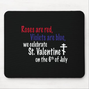 Roses Are Red Happy Valentine Apparel Mouse Pad