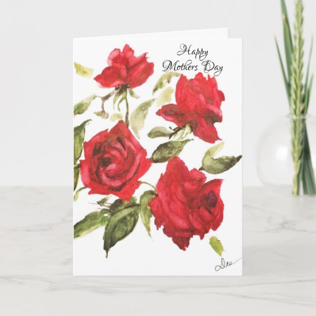 Roses are Red Mother's Day Card (Front)