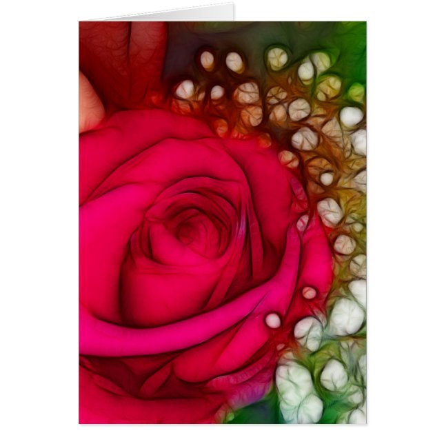 Roses Are Red Pink Fuschia Artistic & Unique (Front)
