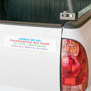 Roses are red, violets are blue, Vote libertarian Bumper Sticker