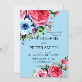 Roses arrangement Wedding Invitation