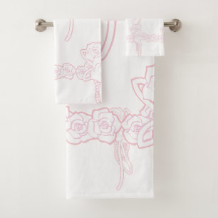 Roses Bath Towel Set