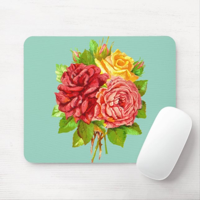 roses beauty lovely mouse pad (With Mouse)