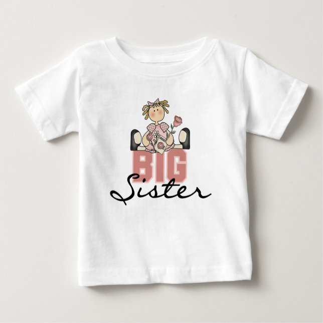 Roses Big Sister Baby T-Shirt (Front)
