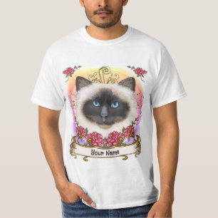 Roses Birman Cat   T-Shirt