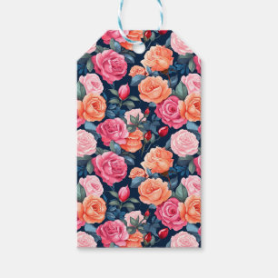 Roses Blooming Flowers Pattern-80037 Gift Tags