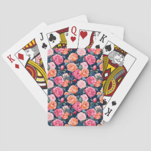 Roses Blooming Flowers Pattern-80037 Playing Cards