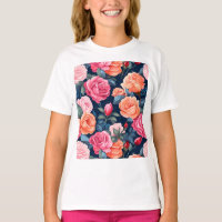 Roses Blooming Flowers Pattern-80037