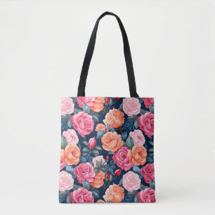 Roses Blooming Flowers Pattern-80037  Tote Bag