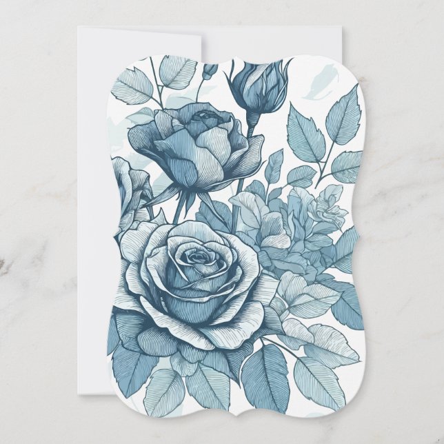Roses Blue card (Front)