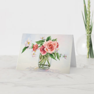 Roses bouquet card