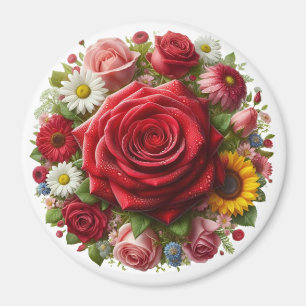 Roses Bouquet Magnet