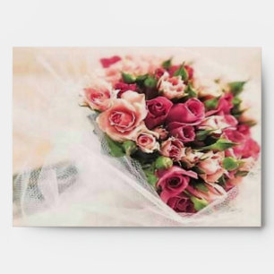 Roses Bouquet Wedding Envelopes