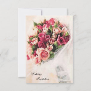 Roses Bouquet Wedding Invitation