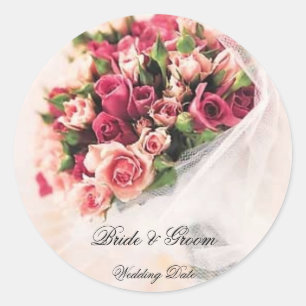 Roses Bouquet Wedding Sticker