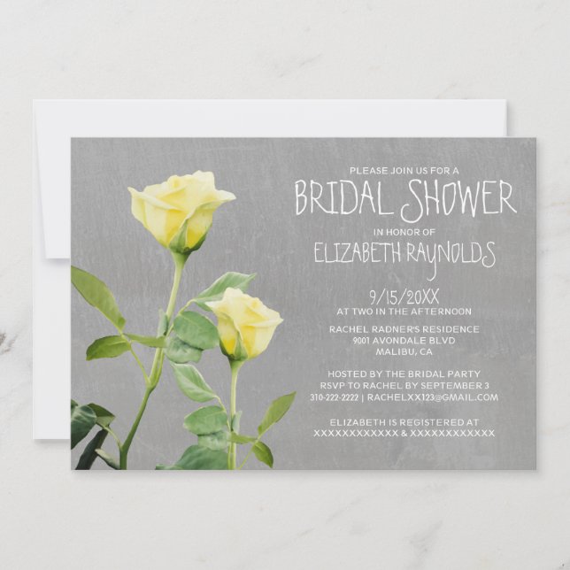 Roses Bridal Shower Invitations (Front)