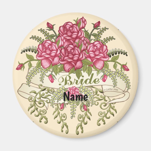 Roses Bride Wedding  magnet (Front)