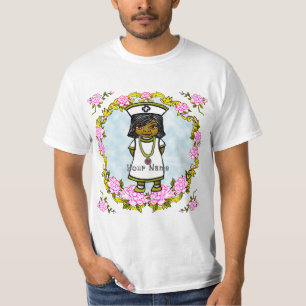 Roses Brown Girl Nurse T-Shirt