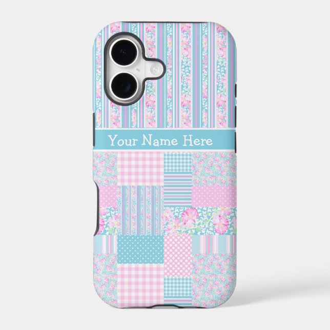 Roses Butterflies Faux Patchwork iPhone 5/5s Case (Back)