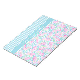 Roses, Butterflies, Gingham Notepad or Jotter