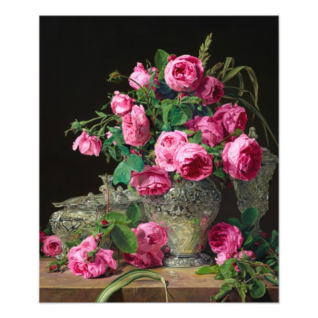 Roses by Ferdinand Georg Waldmuller Photo Print (Front)