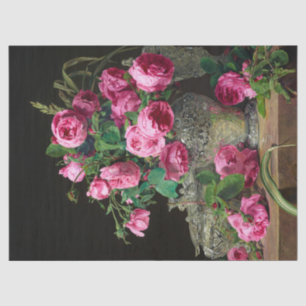 Roses by Ferdinand Georg Waldmuller Tissue Paper