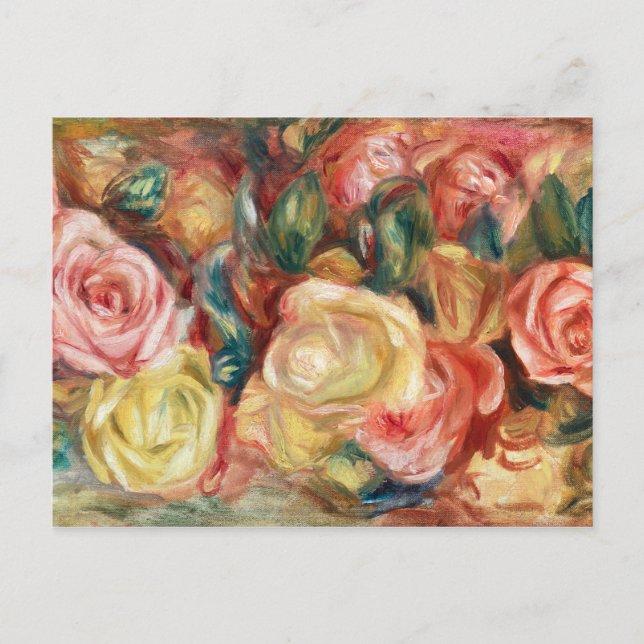Roses by Pierre-Auguste Renoir Postcard (Front)