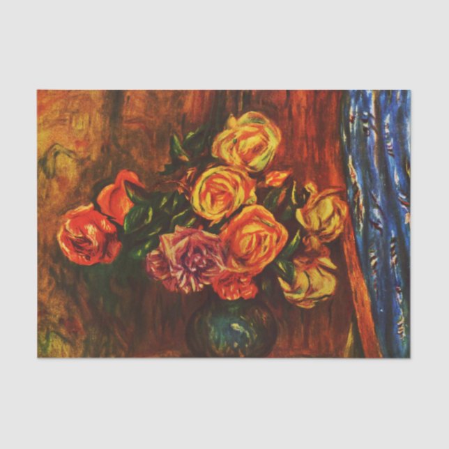 Roses by Pierre-Auguste Renoir   Tissue Paper (Front)