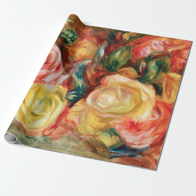 Roses by Pierre Auguste Renoir    Wrapping Paper (Unrolled)