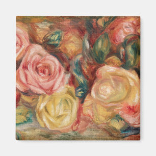Roses by Renoir Impressionist Painting Magnet