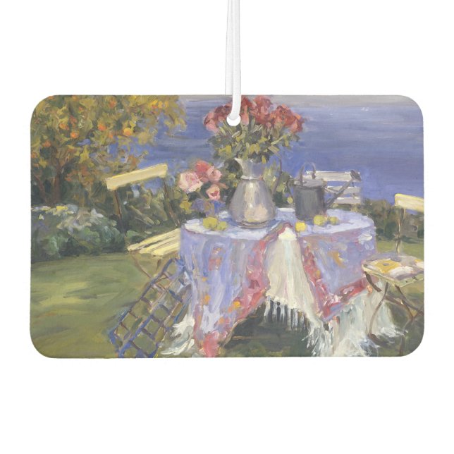 Roses by the Sea Car Air Freshener (Front)