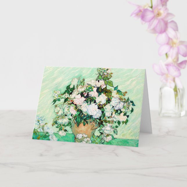 Roses by Vincent van Gogh  Card (Orchid)