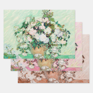 Roses by Vincent Van Gogh, Decoupage Wrapping Paper Sheet