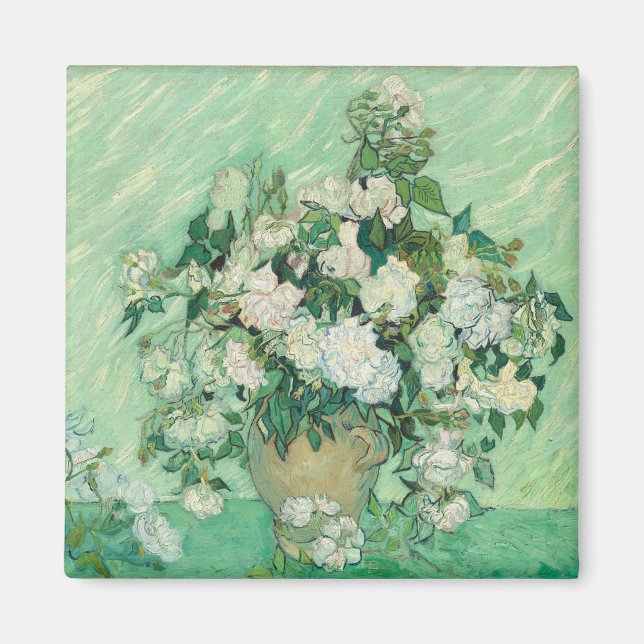 Roses by Vincent Van Gogh  Magnet (Front)