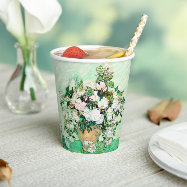Roses by Vincent van Gogh Paper Cups (Insitu)