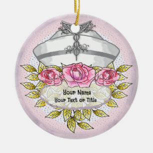Roses caduceus nurse  ceramic tree decoration