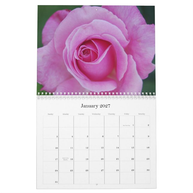 Roses Calendar (Jan 2027)