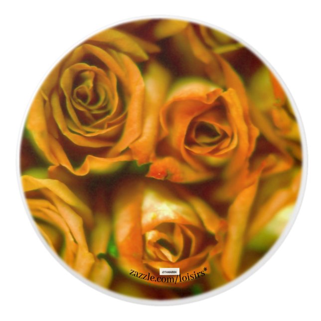 Roses Ceramic Knob (Front)