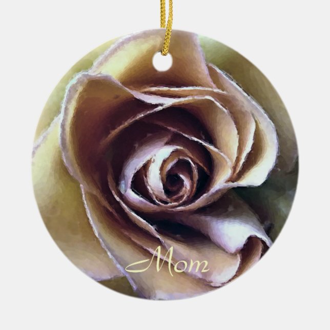 ROSES CERAMIC TREE DECORATION (Front)
