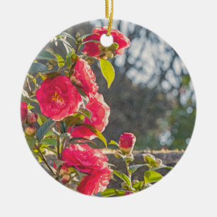 Roses ceramic tree decoration