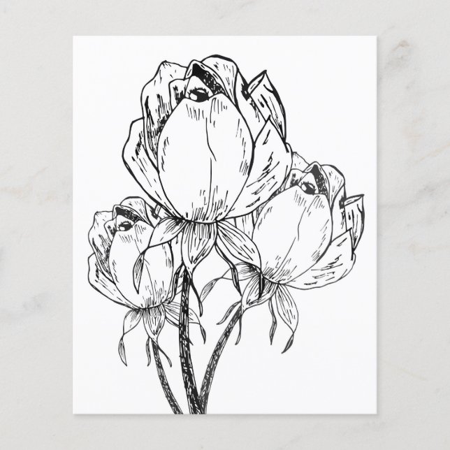 Roses Coloring Sheet (Front)