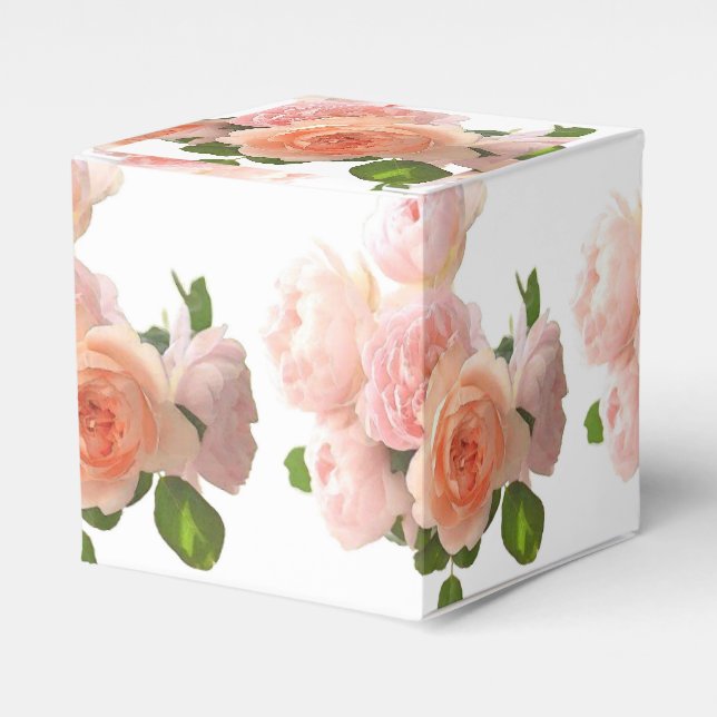 Roses Custom Trendy Modern Elegant Design Favour Box (Front Side)