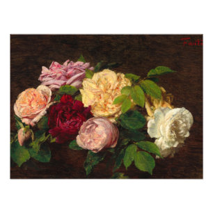 Roses de Nice on a Table by Henri Fantin-Latour Photo Print