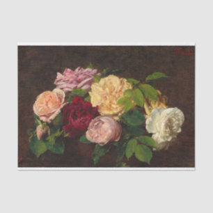 Roses de Nice on a Table by Henri Fantin-Latour Tissue Paper