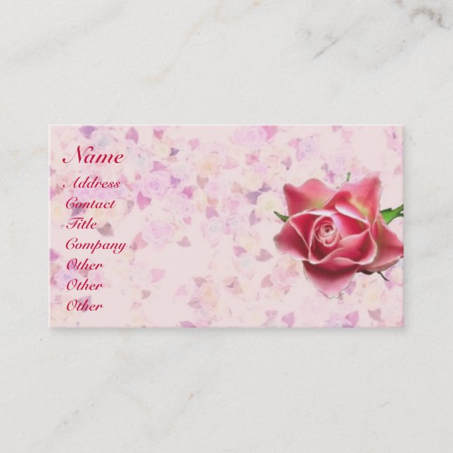 Roses Deco Business Card (Front)