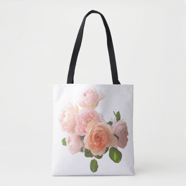 Roses Design Custom Modern Elegant Template Tote Bag (Front)
