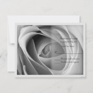 Roses detail bw rsvp card