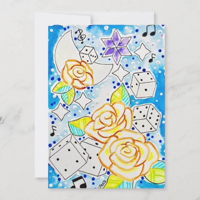 Roses & Dice Invitation (Front)